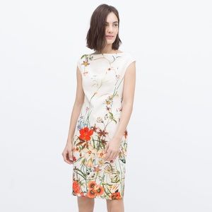 White Floral sleeveless printed dress